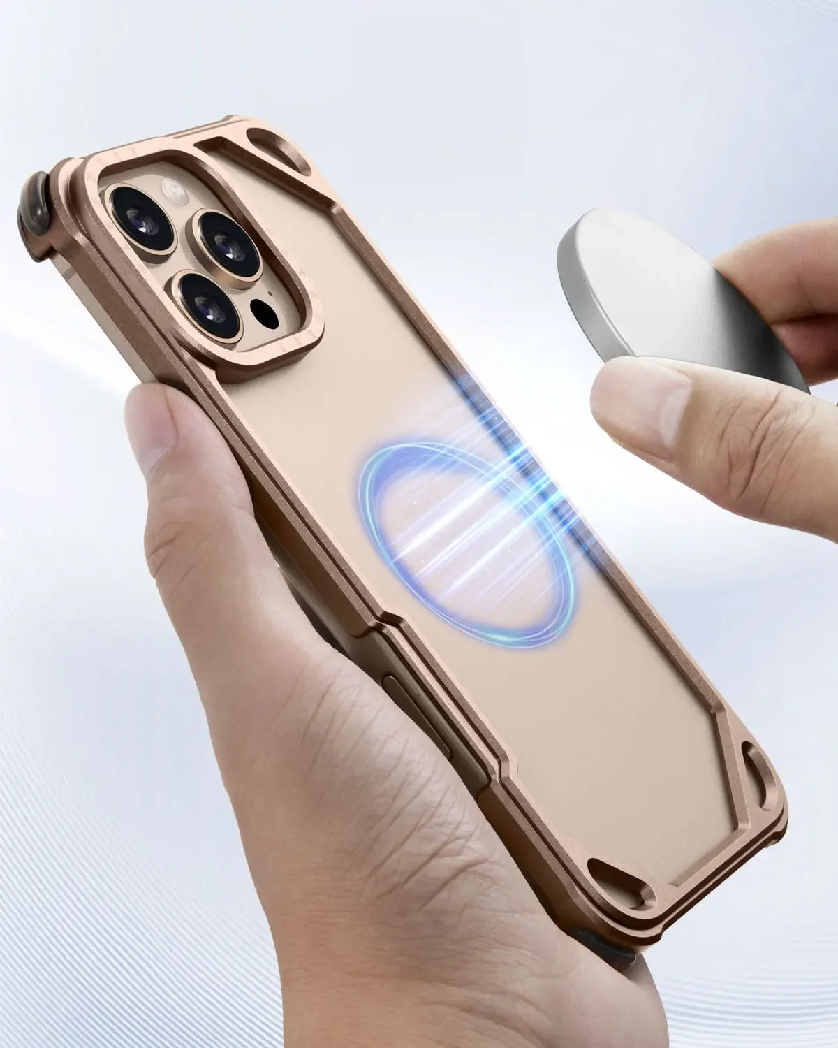 Ultra-Thin Aluminum Alloy Shockproof Metal Frameless Case for iPhone 16 Pro and iPhone 16 Pro Max