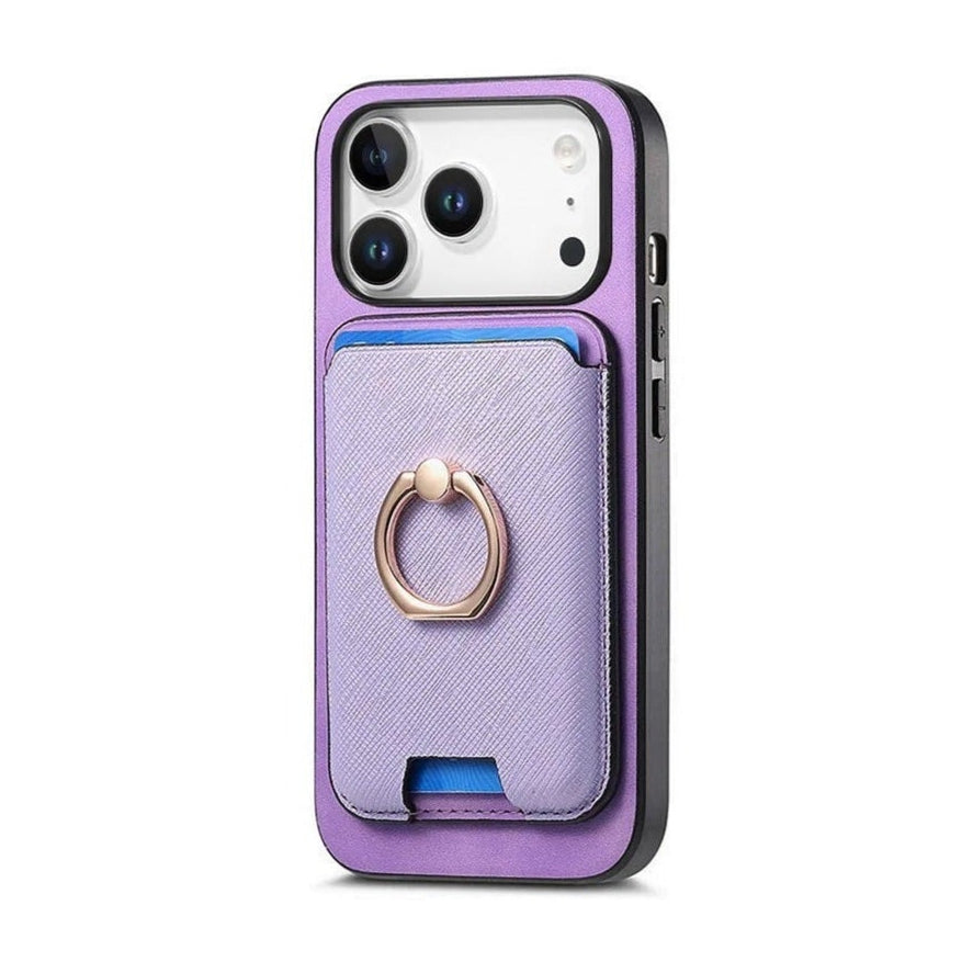 Premium Leather MagSafe Case with Detachable Card Slot for iPhone 17 Series