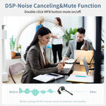 Lahtiwey Bluetooth 5.4 Open-Ear Wireless Headphones with Noise Cancelling Boom Microphone