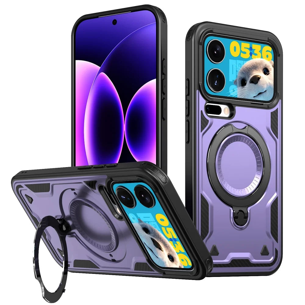 Xiaomi 17 Series Heavy Duty Magnetic Case with Rotating Ring Stand