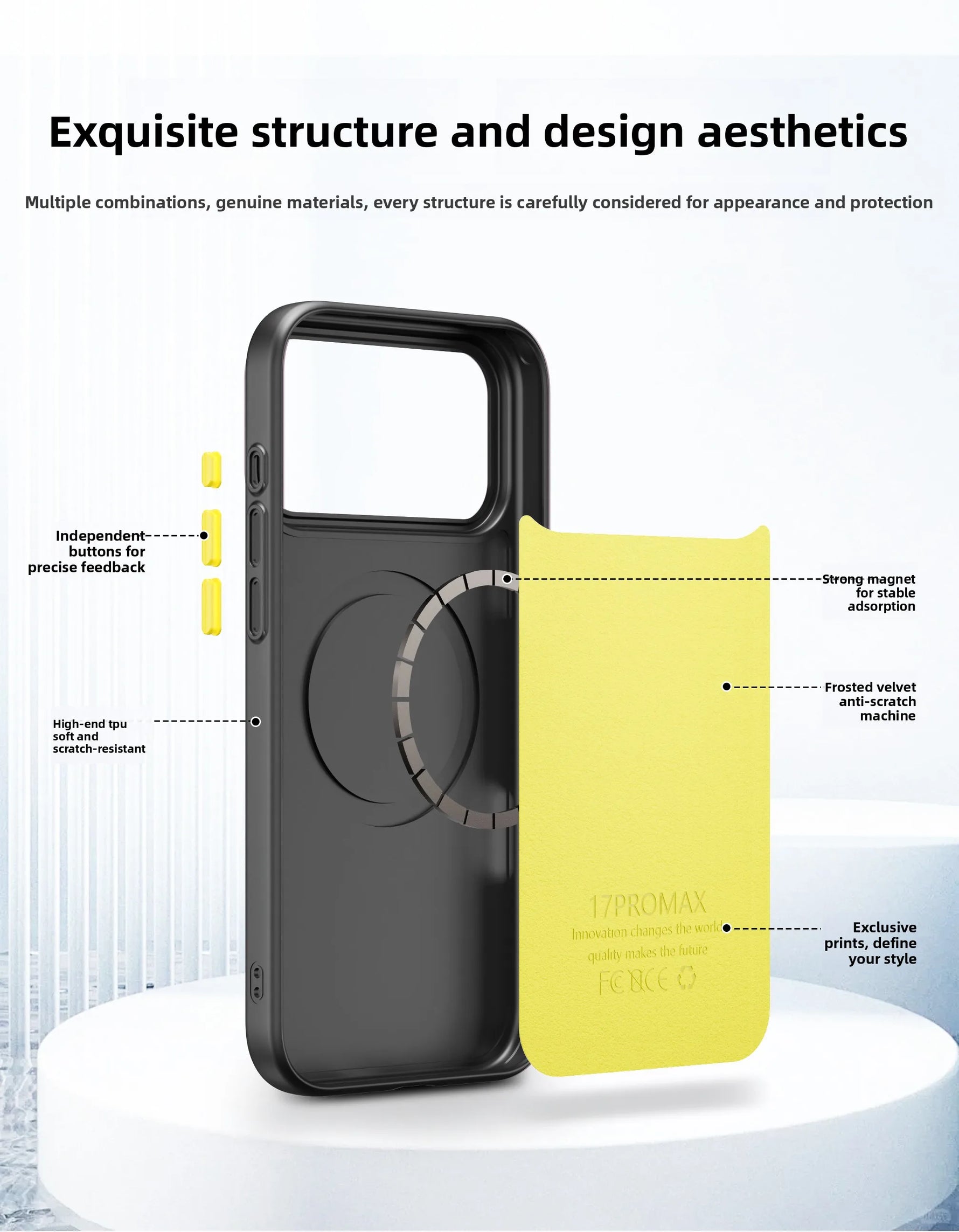 Luxury Color Block MagSafe Protective Case for iPhone 17 Series