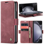 Samsung Galaxy Z Fold 7 Shockproof Retro Leather Wallet Case