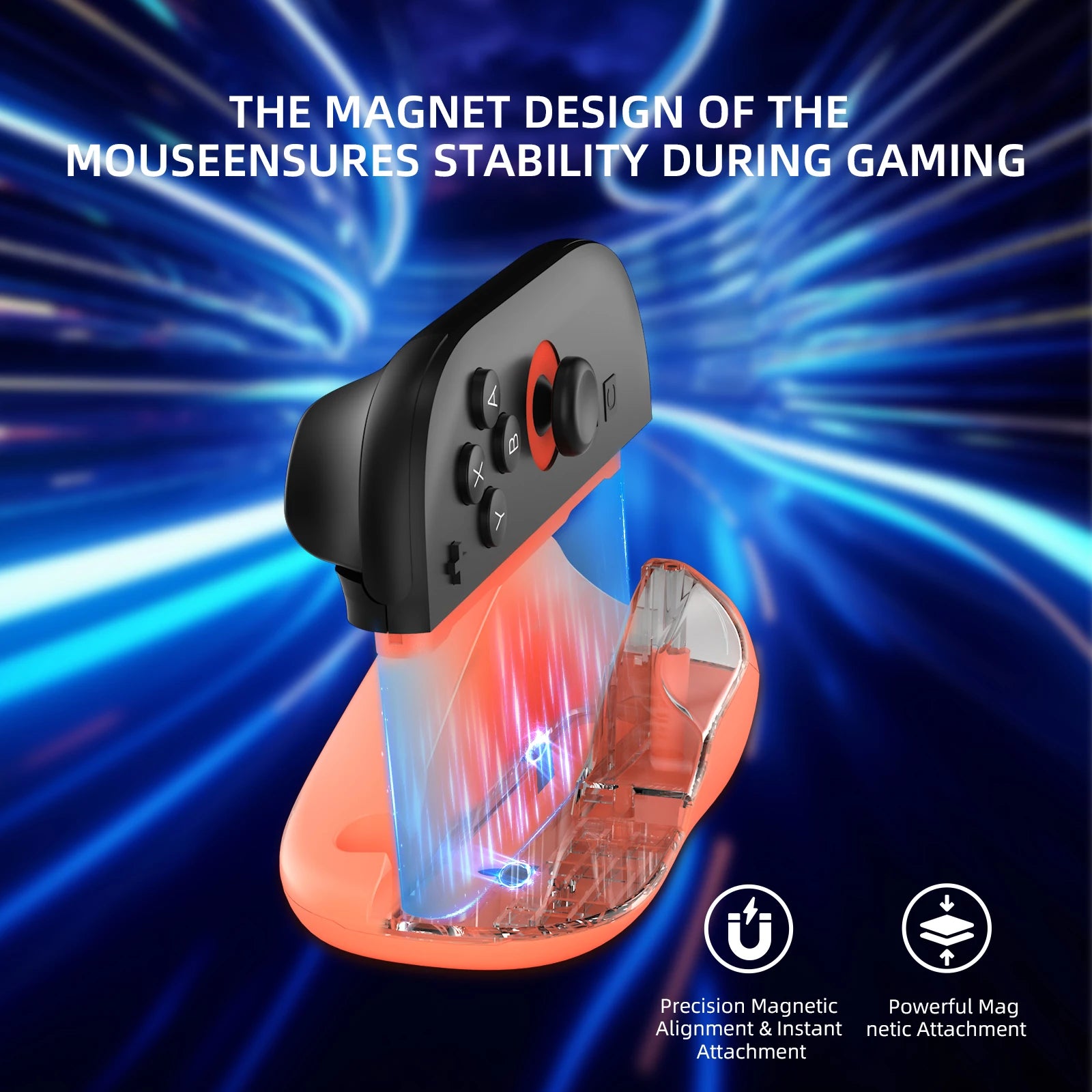 2-Pack Desktop Mouse-Style Grip Holders for Nintendo Switch 2 Joy-Con