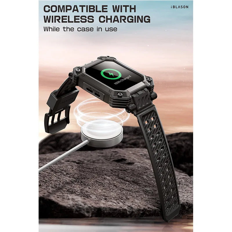 Rugged Shockproof Case & 2-Pack Built-in Screen Protectors for Apple Watch Series 10 (46mm)