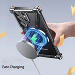 Super Thin Frame-Free Bumper Air Cushion Anti-Slip Metal Phone Case for Samsung Galaxy S24 Series