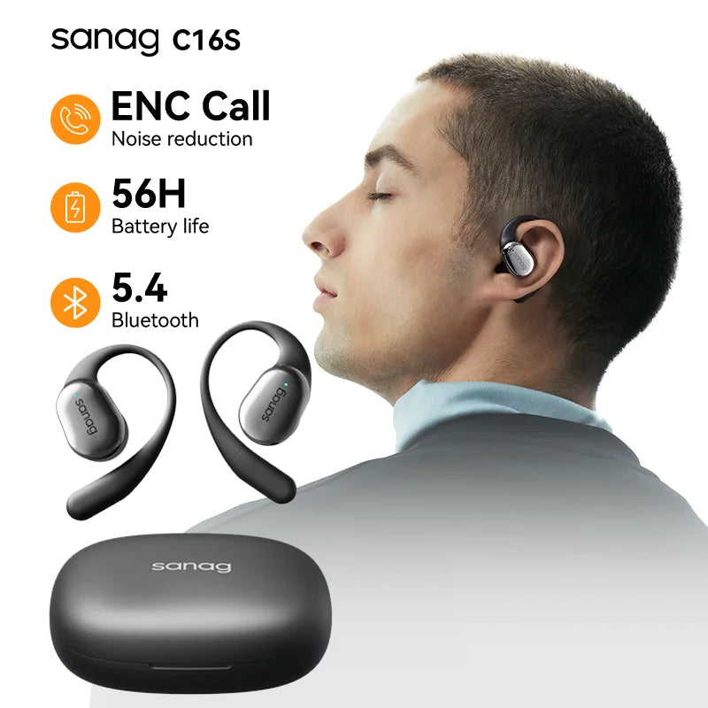 Sanag C16S Bluetooth 5.4 Ear Hook Headphones