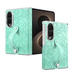 Fashion Embossed Leather Case with Wrist Strap for Samsung Galaxy Z Fold 8