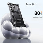 Super Thin Frame-Free Bumper Air Cushion Anti-Slip Metal Phone Case for Samsung Galaxy S24 Series