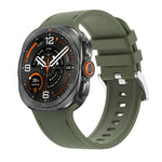 Hybrid Leather and Silicone Watch Band with Quick-Release Connectors for Samsung Galaxy Watch Ultra 2