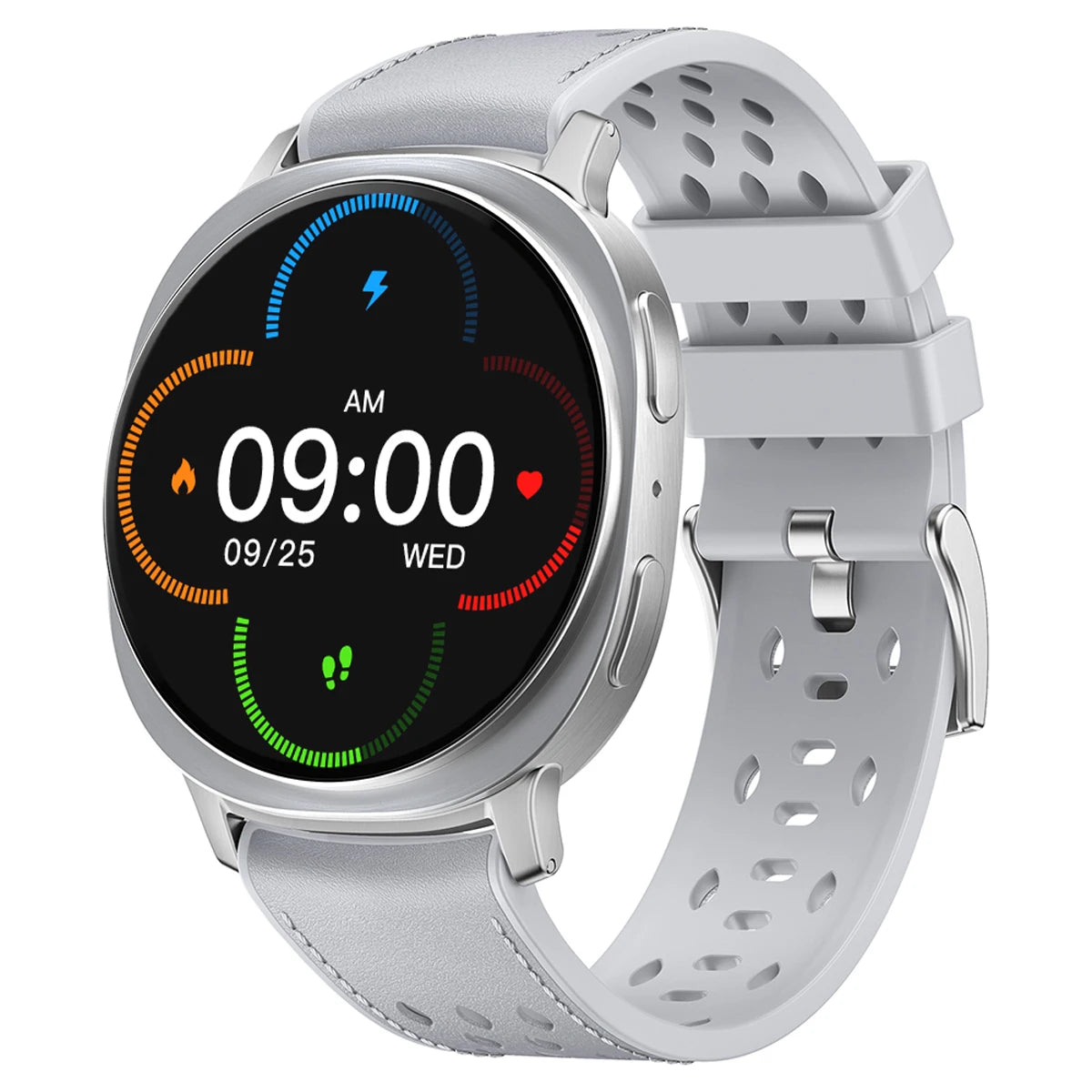 Hybrid Leather and Silicone Watch Strap with No-Gap Fit for Samsung Galaxy Watch Ultra 2