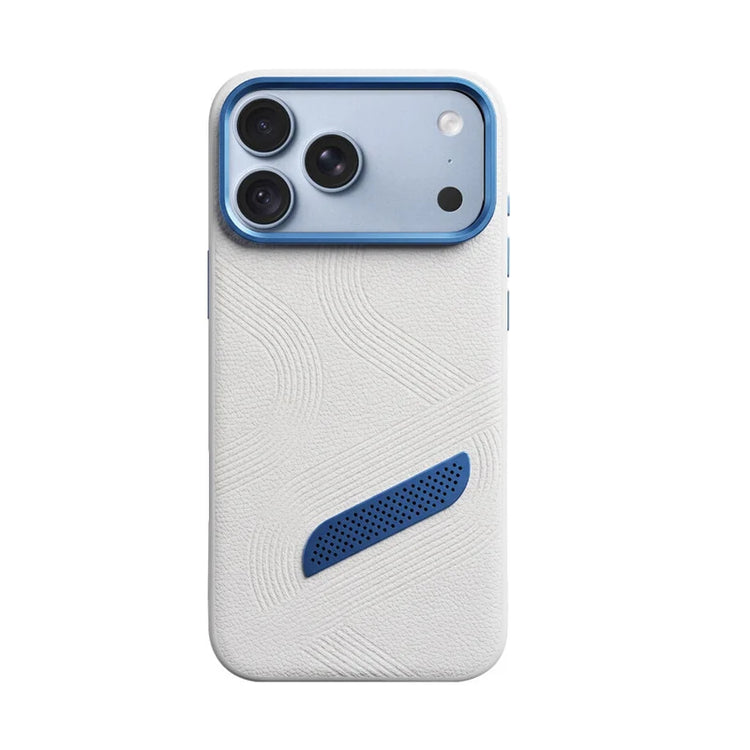 Embossed Texture Camera Protection Case with Raised Lens Frame for iPhone 17 Series