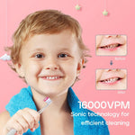 SEAGO Toddler Electric Toothbrush for Babies & 12 Replacement Heads