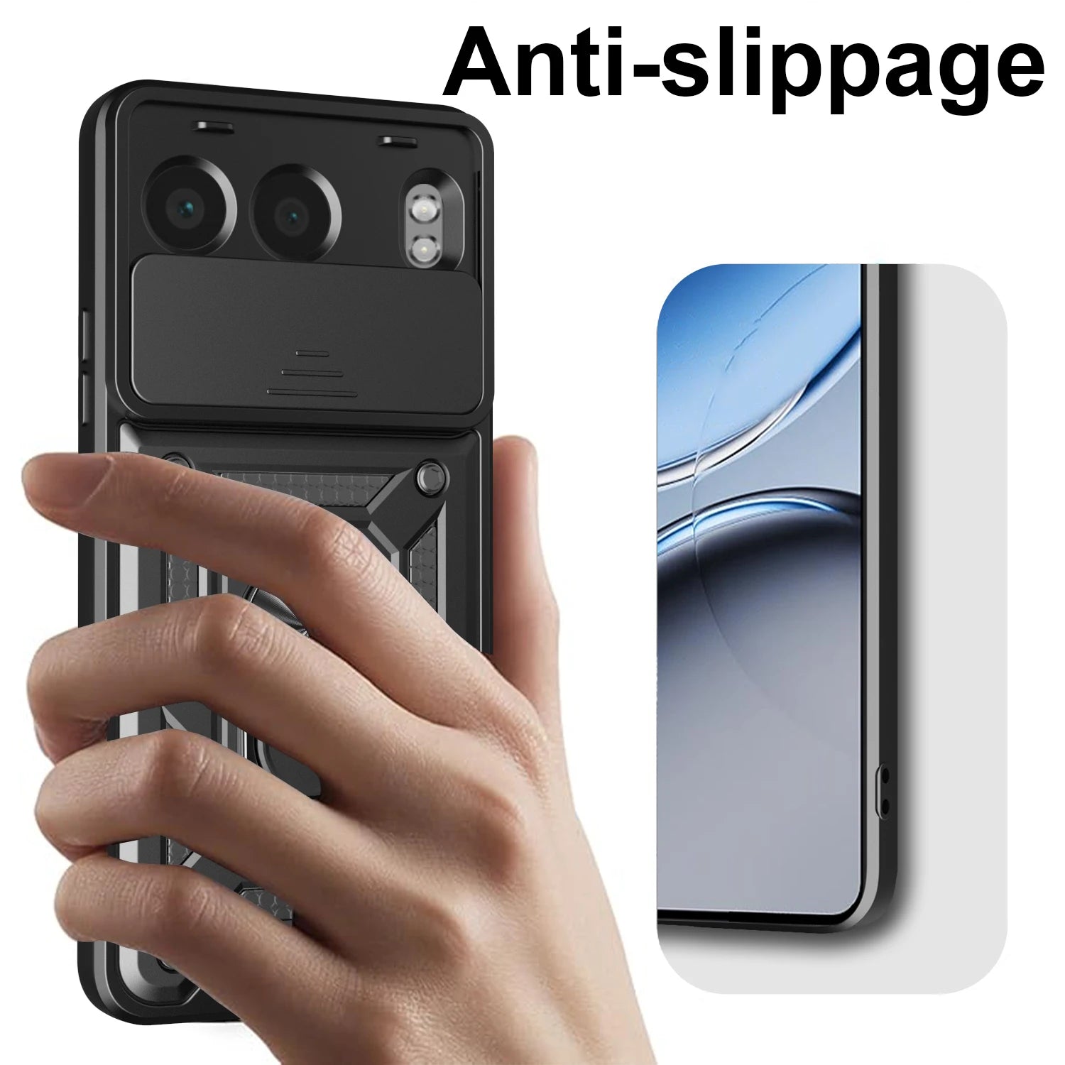 OnePlus Nord 4 Rugged Protective Case with Ring Stand