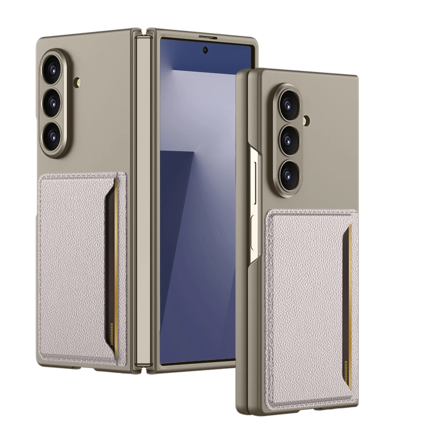 Slim Matte Ultra-Thin PC Leather Wallet Case for Samsung Galaxy Z Fold 6