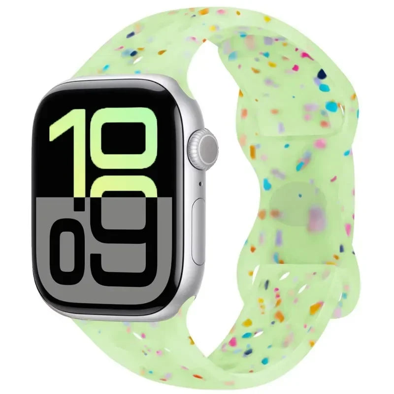 Breathable Silicone Band with Perforated Ventilation for Apple Watch