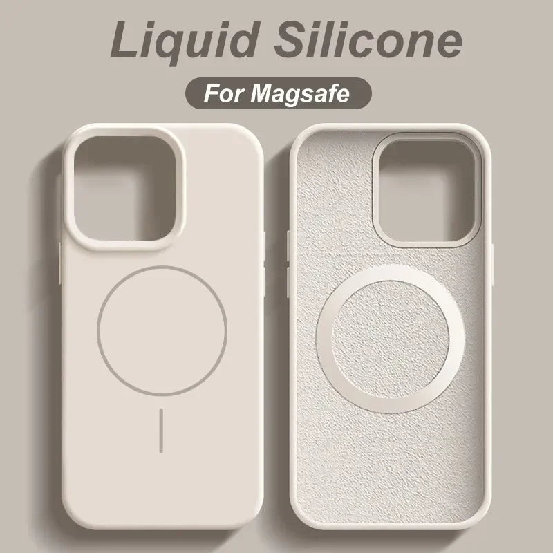 Soft Liquid Silicone MagSafe-Compatible Case for iPhone 16 Series