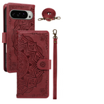 Luxury Embossed Datura Leather Case for Google Pixel 9 Series