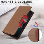 Magnetic Flip Leather Wallet Case with Stand for iPhone 16 Series