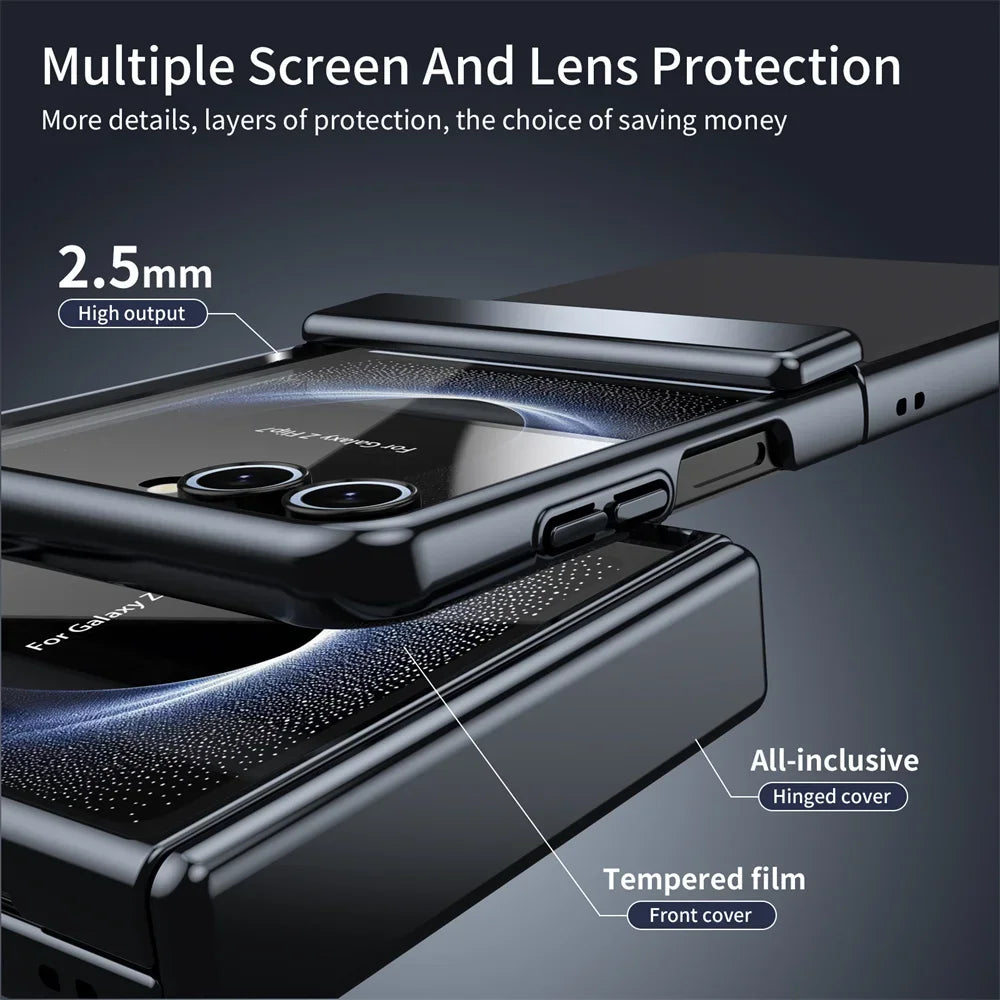 Plating Finish Shockproof Hard Shell Case for Samsung Galaxy Z Flip 7