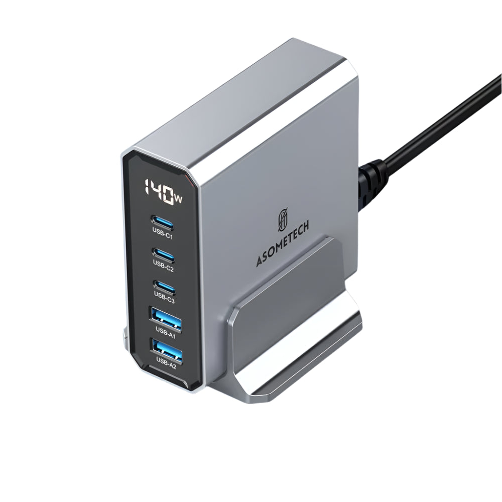 Asometech 140W GaN 5-Port USB Charger