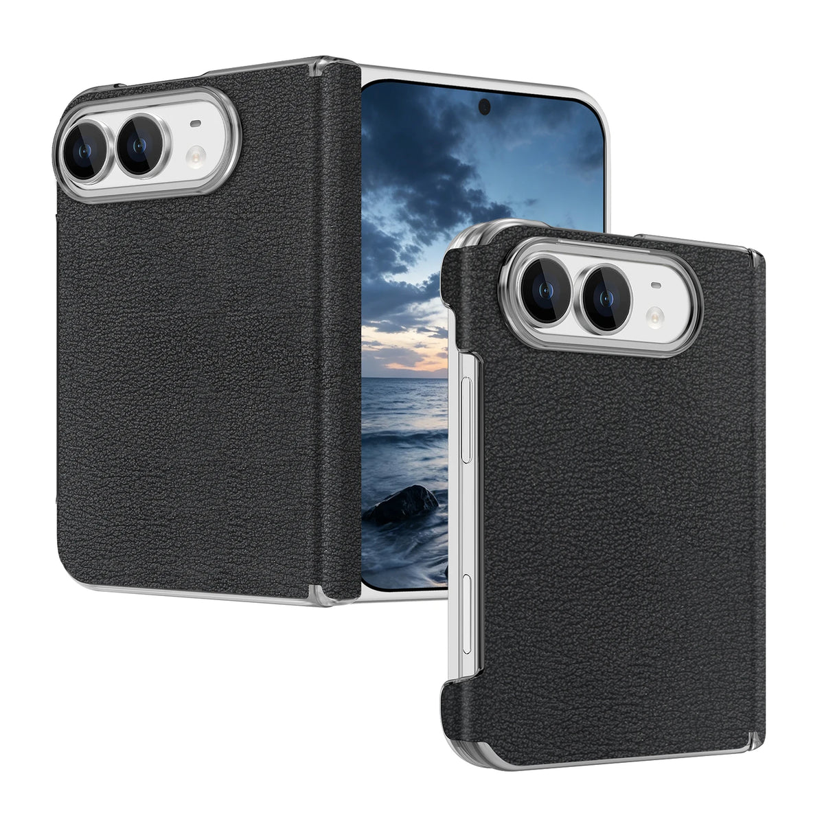 Leather MagSafe Case with Dual Hinge Protection for iPhone Duo