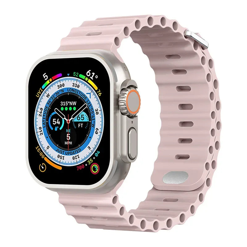 Soft-Touch Ocean Silicone Sport Band for Apple Watch