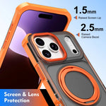Matte Anti-Drop MagSafe Case with 360° Rotatable Ring Kickstand for iPhone 18 Series