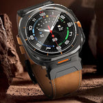 Stainless Steel & Leather Watchband for Samsung Galaxy Watch Ultra and Samsung Galaxy Watch Ultra (2025)