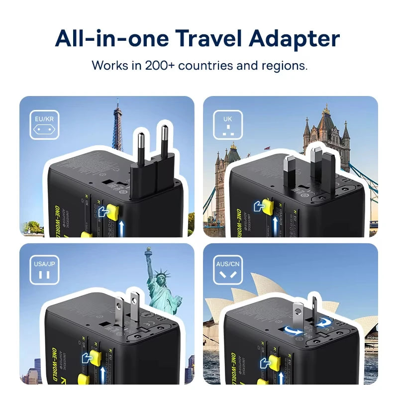 Baseus 45W GaN 6-in-1 Travel Charger