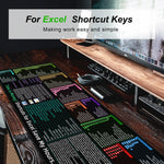 Excel Shortcuts Extended Desk Mousepad Cloth Surface