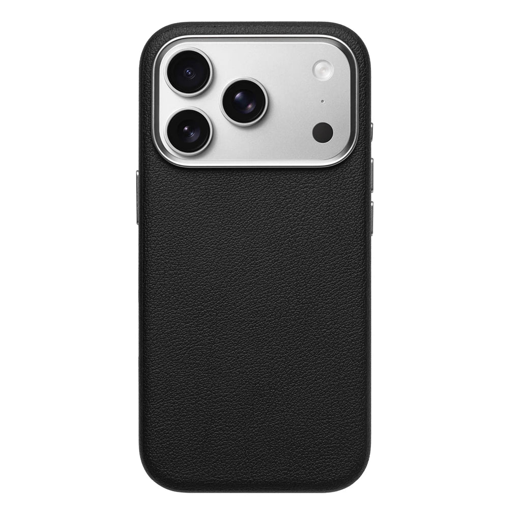 Textured Leather MagSafe Case with Raised Camera Lens Protection for iPhone 18 Series