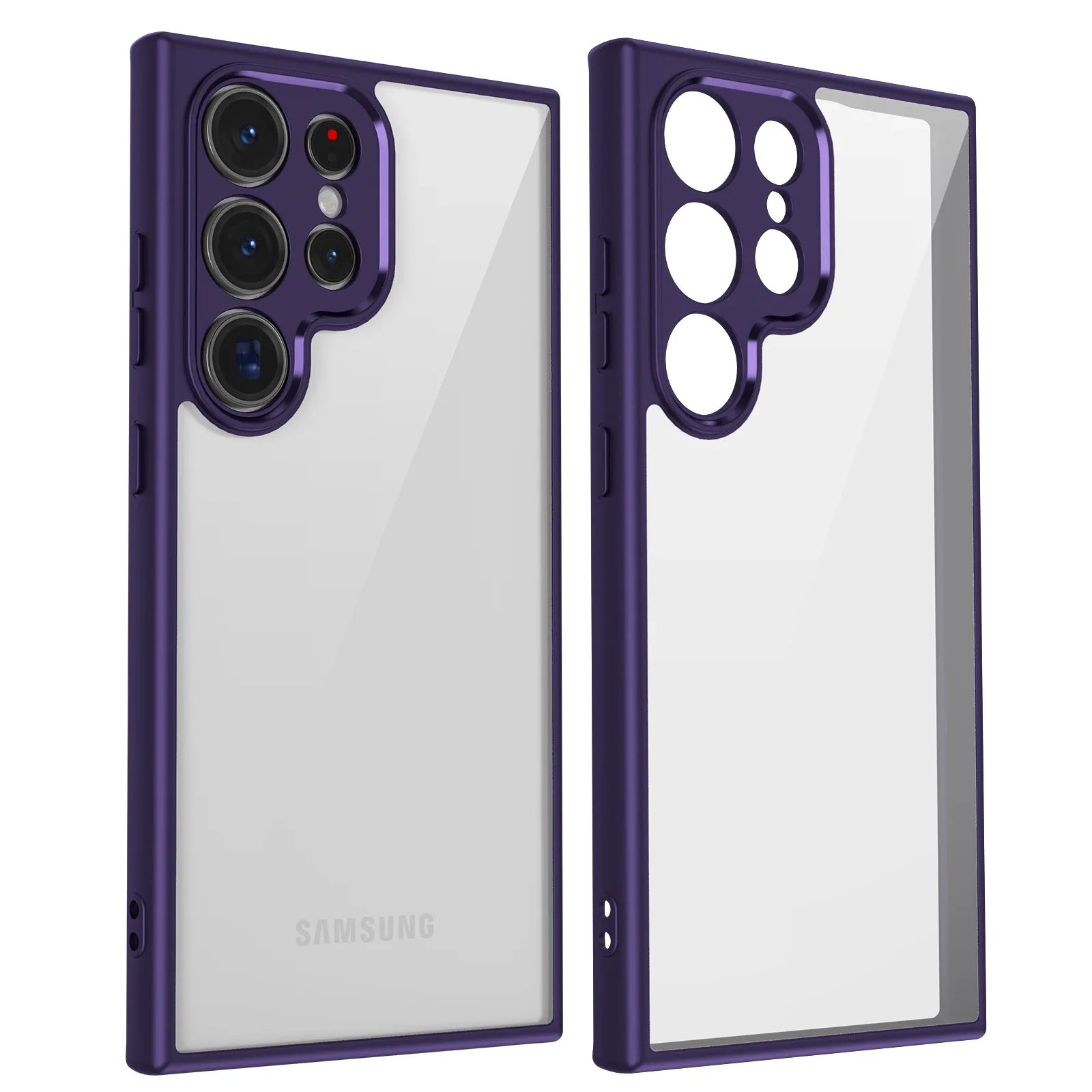 Shockproof Armor Matte Frosted Clear Case with Lens Protection for Samsung Galaxy S25 Series