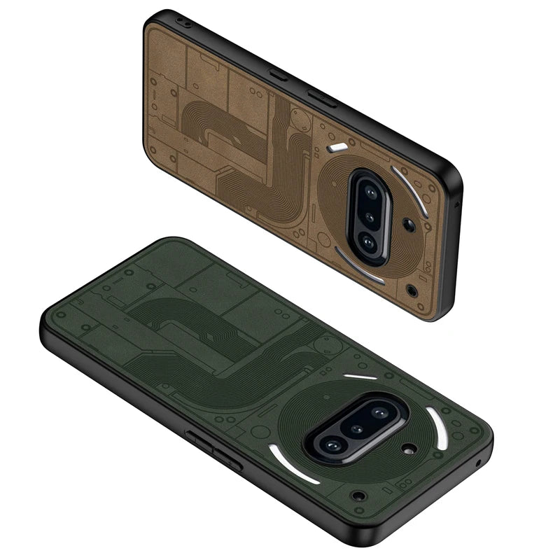 Matte PU Leather & Silicone Case for Nothing Phone 3a / 3a Pro