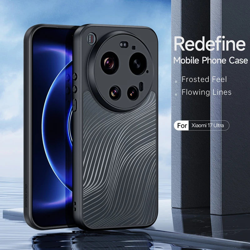Xiaomi 17 Ultra Shockproof Case With Flowing Line Matte Design