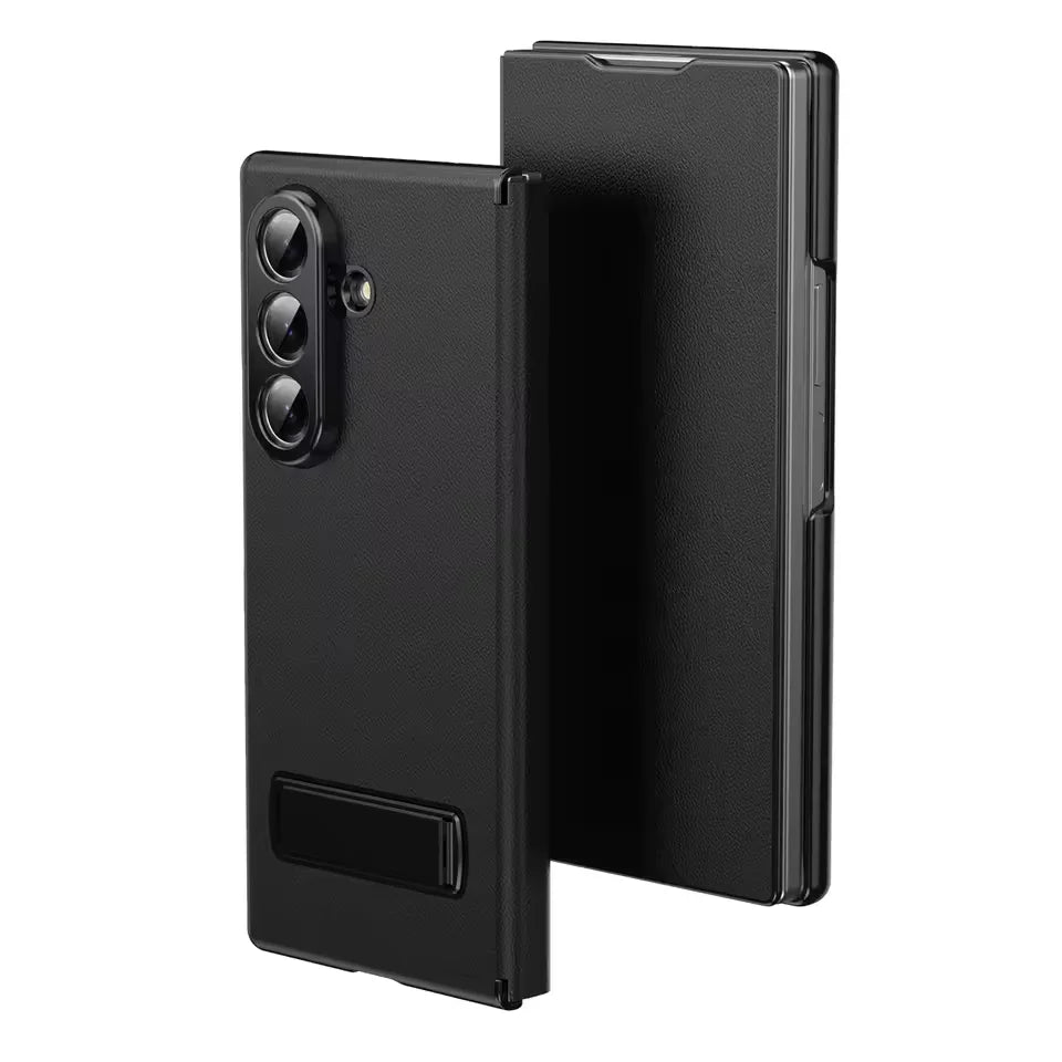 Samsung Galaxy Z Fold 6 Shockproof Leather Case with Magnetic Flip Cover