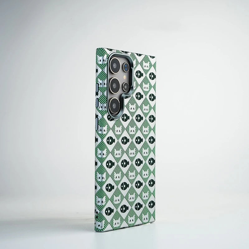 Adorable Cartoon Cat & Fish Magnetic Case for Samsung Galaxy S25 Ultra