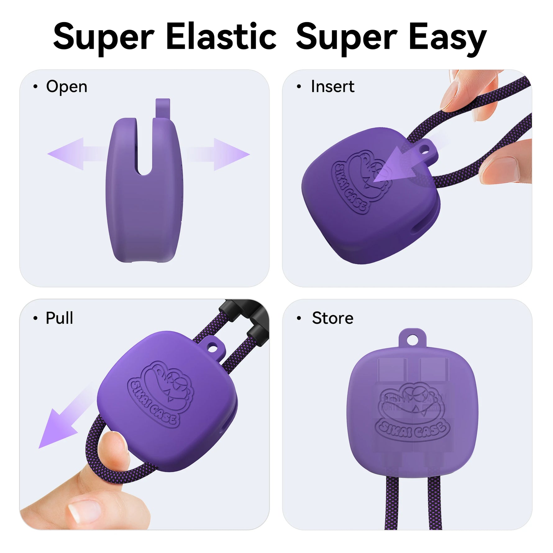 2-Pack Silicone Cable Management Clips