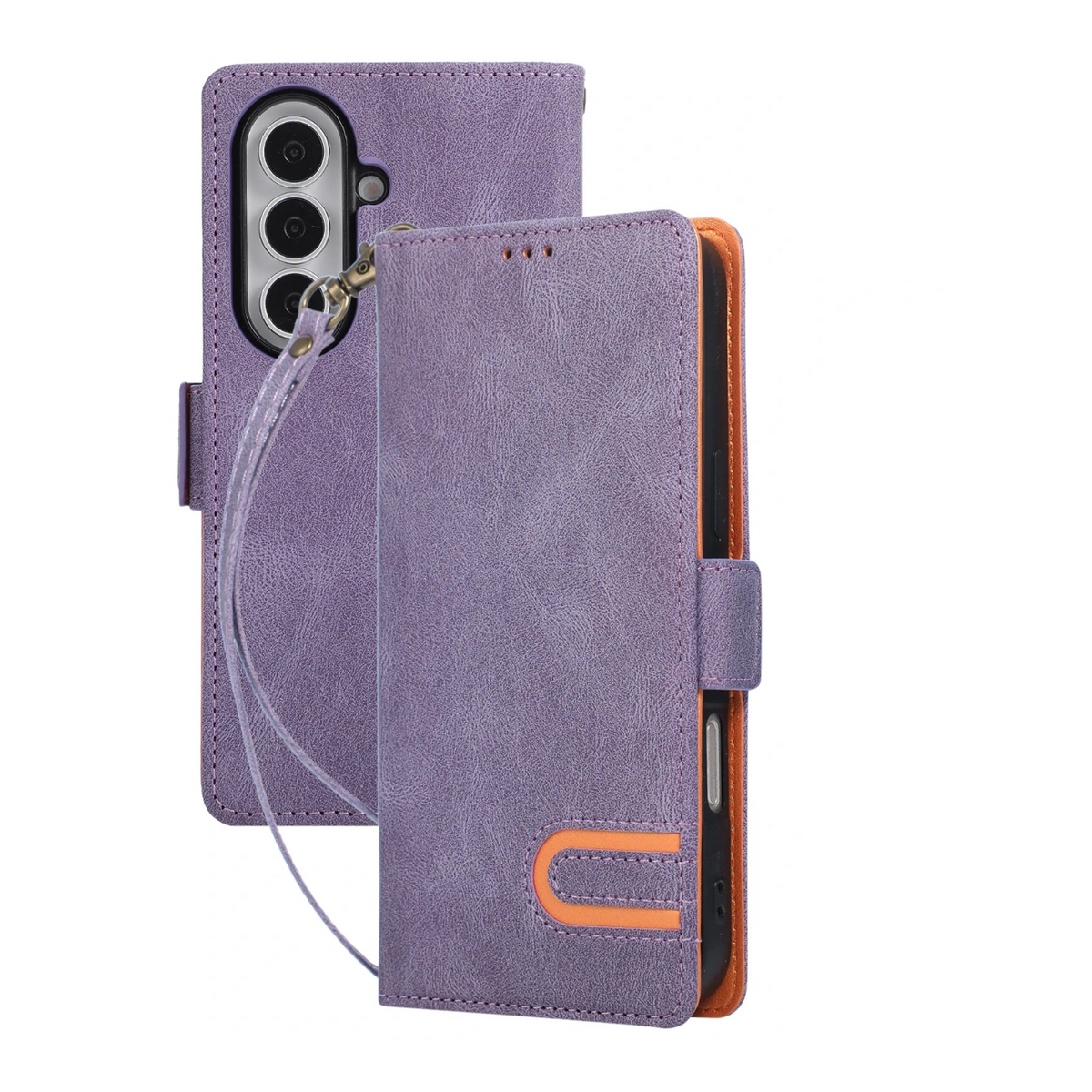 Leather Wallet Case with Built-In Stand and Strap for Samsung Galaxy Z Fold 8 Ultra