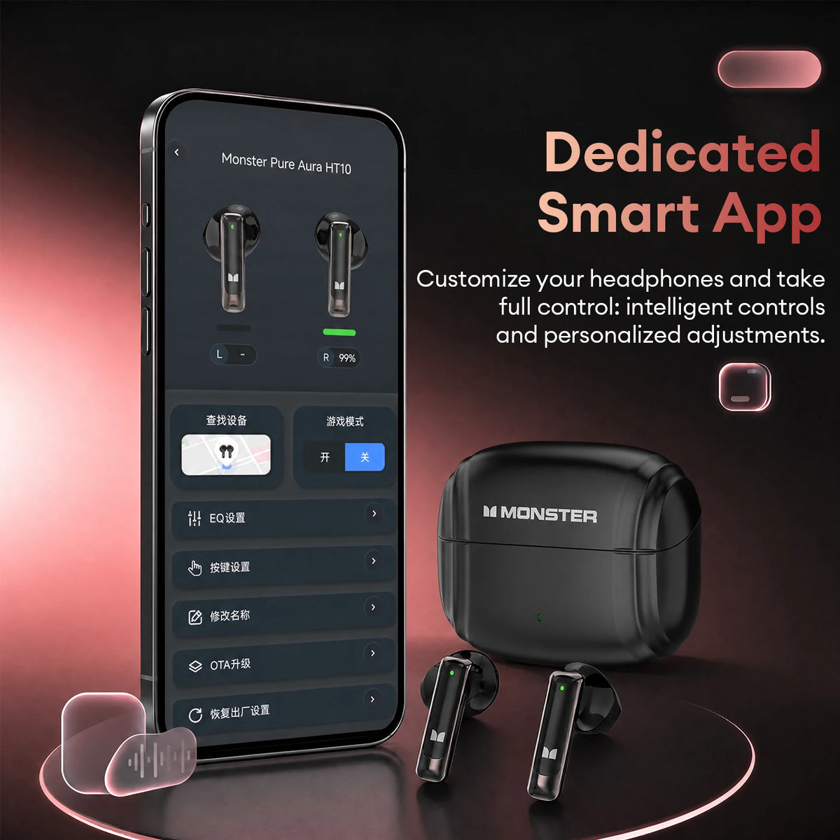 Monster HT10 ENC Noise Cancelling Wireless Earbuds
