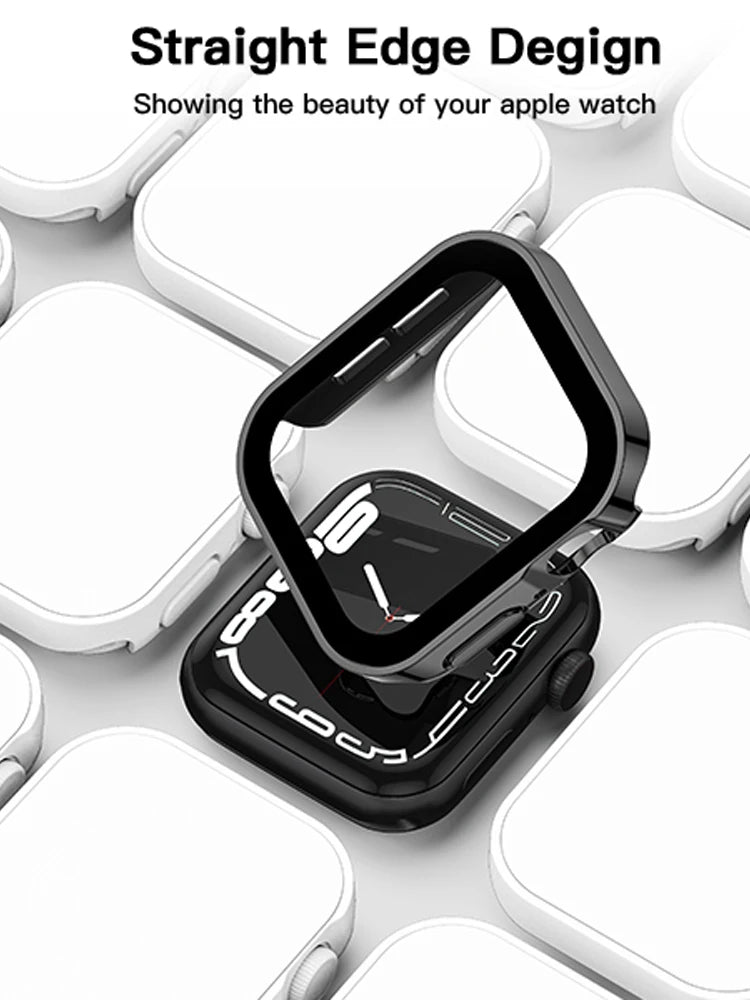 Apple Watch Series 10 Screen Protector Case with Tempered Glass