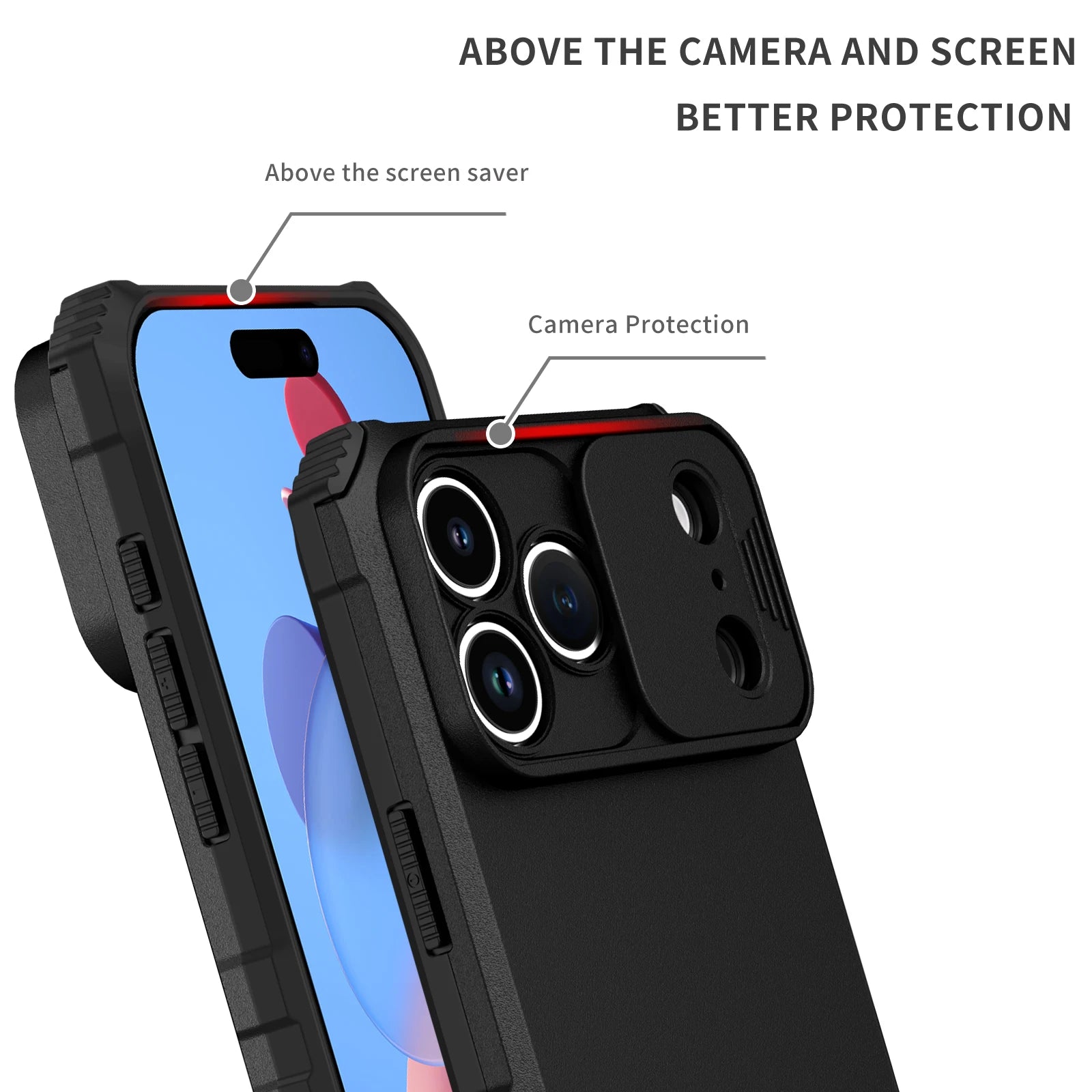 Premium Hard Case with Slide Camera Protection for iPhone 17 Series