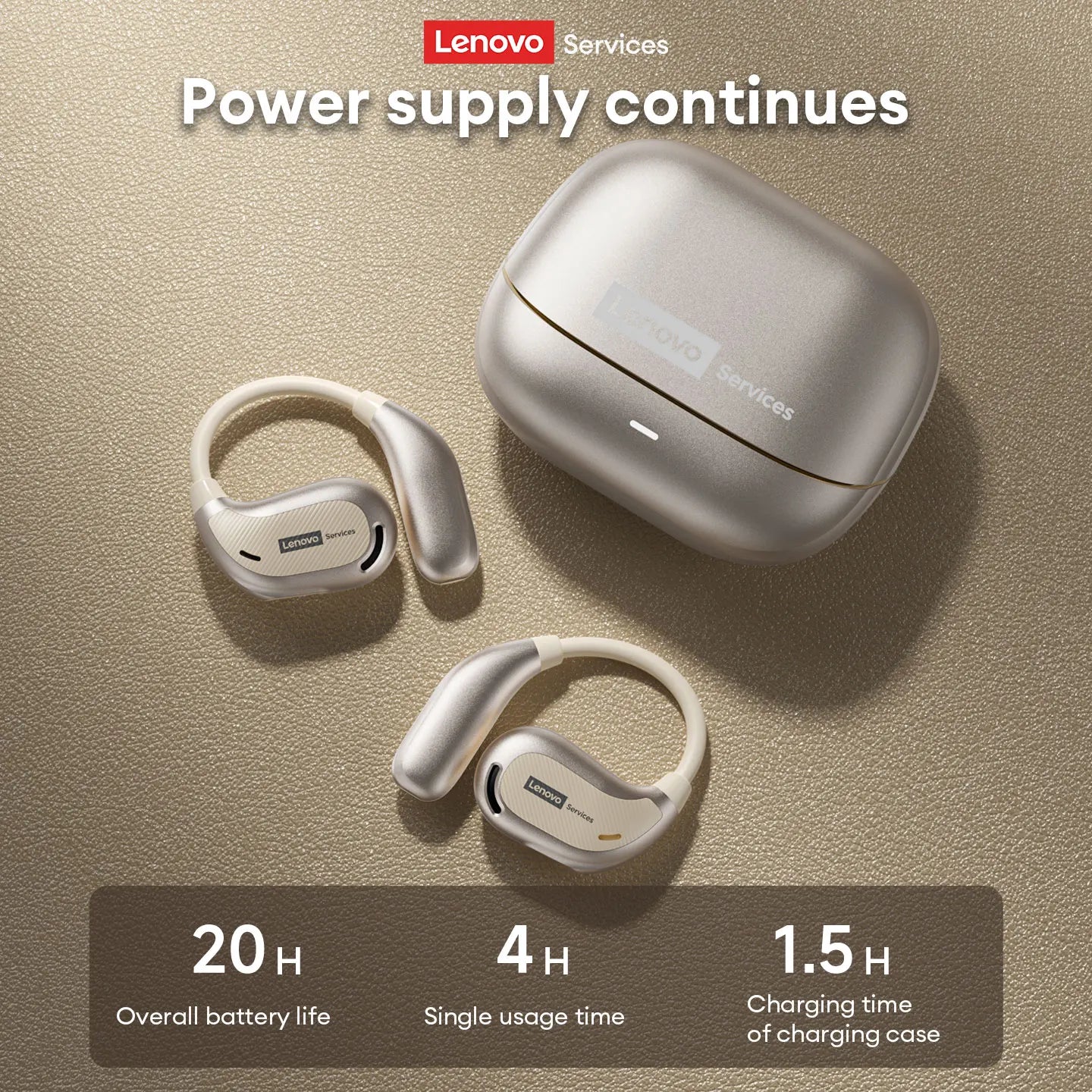 Lenovo AC102 Open-Wear Bluetooth 6.0 Earphones
