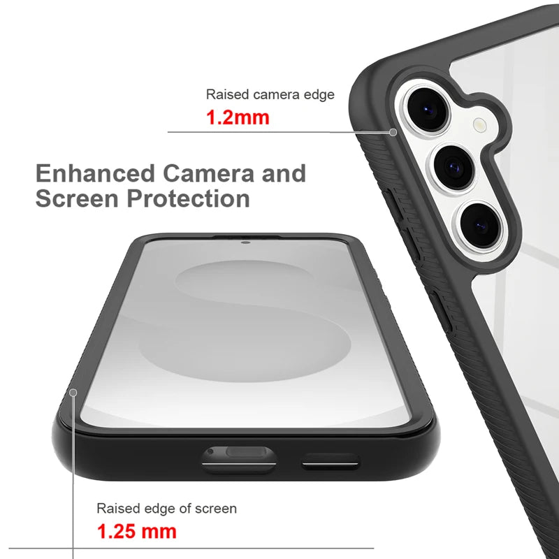 Crystal Clear TPU Bumper Case with Raised Edge Protection for Samsung Galaxy S26 FE