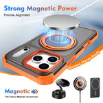 Matte Translucent MagSafe Case with 360° Rotatable Kickstand for iPhone 17 Series