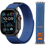 Vintage-Style Nylon Canvas Wrist Strap for Apple Watch