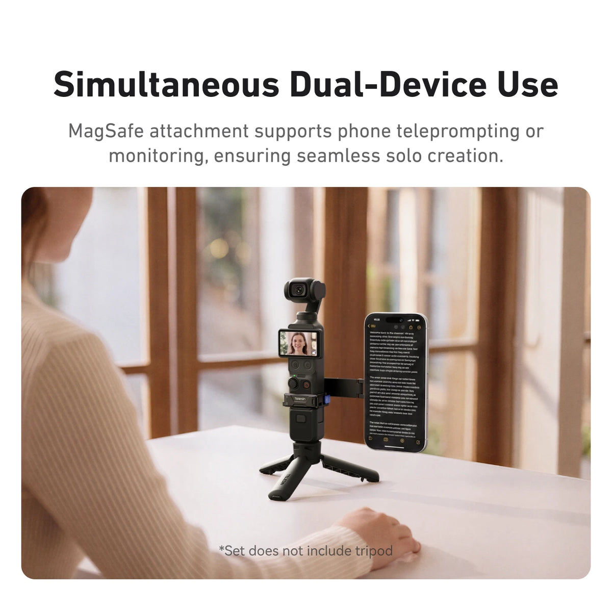 Telesin Dual-Device Mount For DJI Osmo Pocket