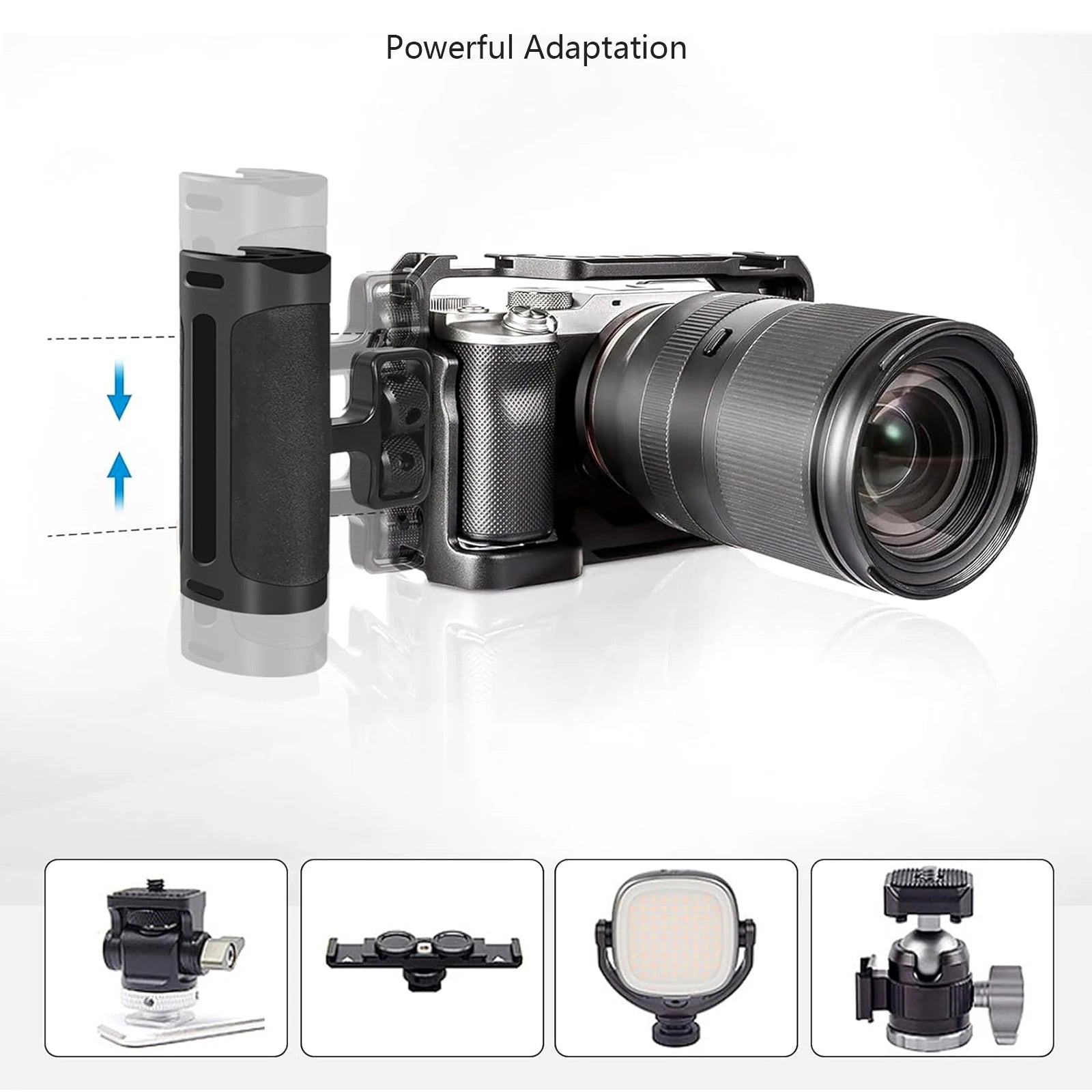 Probty Universal Mini Handgrip for DSLR Camera Cages