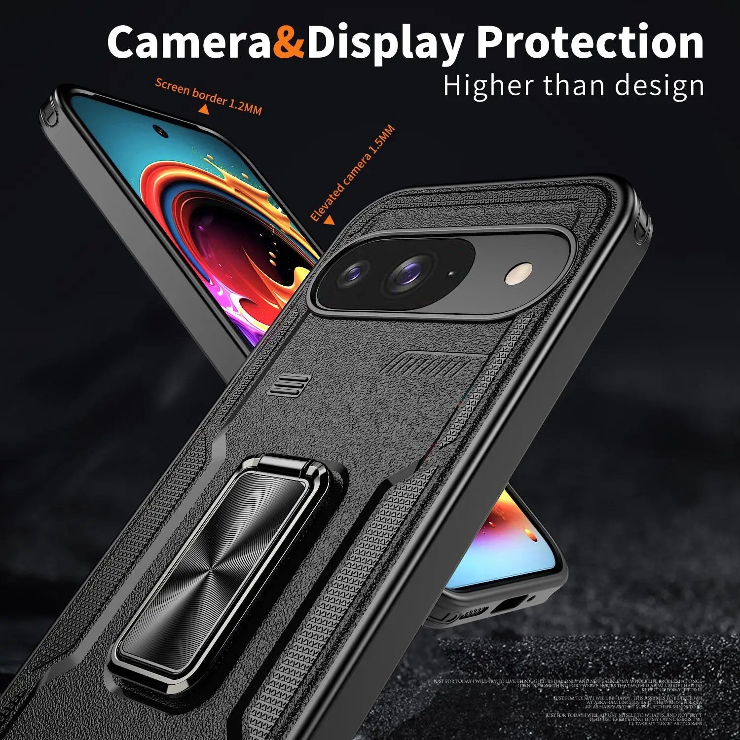 Shockproof Magnetic Case with Car Mount Ring Stand for Google Pixel 9 Series
