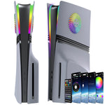 30th Anniversary Gray Faceplates with RGB LED for PS5 Pro Disc Edition