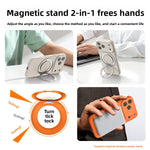 Liquid Silicone MagSafe Case with Rotating Ring Holder for iPhone 17 Series